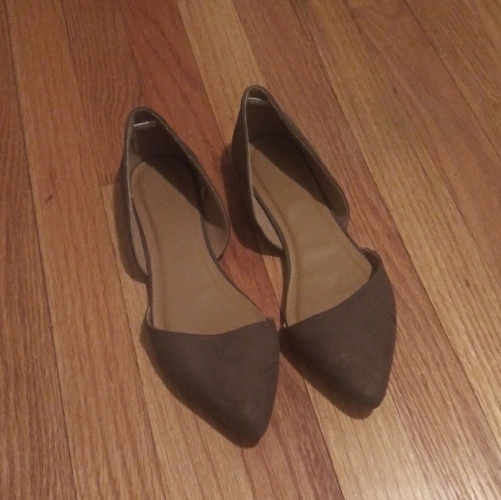 Olive brown flats